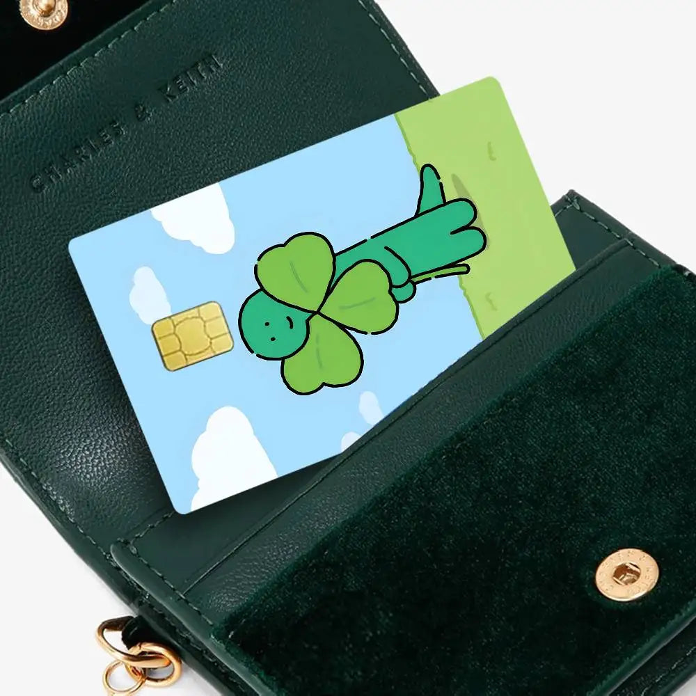 protection carte bancaire autocollant dessin animé crocodile motifs abstraits waterprooche réutilisable