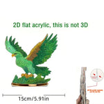 décoration sculpture aigle transparent doré moderne brillance effet métallique base plate