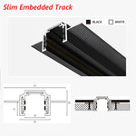 rail led magnétique noir moderne système éclairage intérieur minimaliste connecteurs d'angle