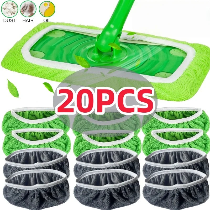 balai microfibre réutilisable doux absorbant vert clair moderne pack 20PCS