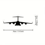 décoration murale avion métal noir silhouette minimalisteintérieur cuisine fixationsans éléments 30cm 10cm