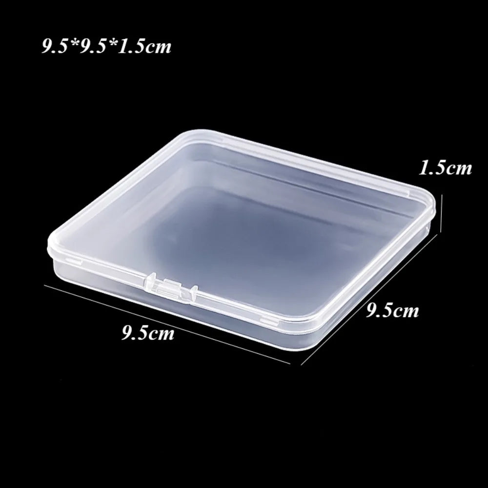 boîte rangement transparente moderne clips fermeture durable plastique carré diverse utilisation respectueuse environnement