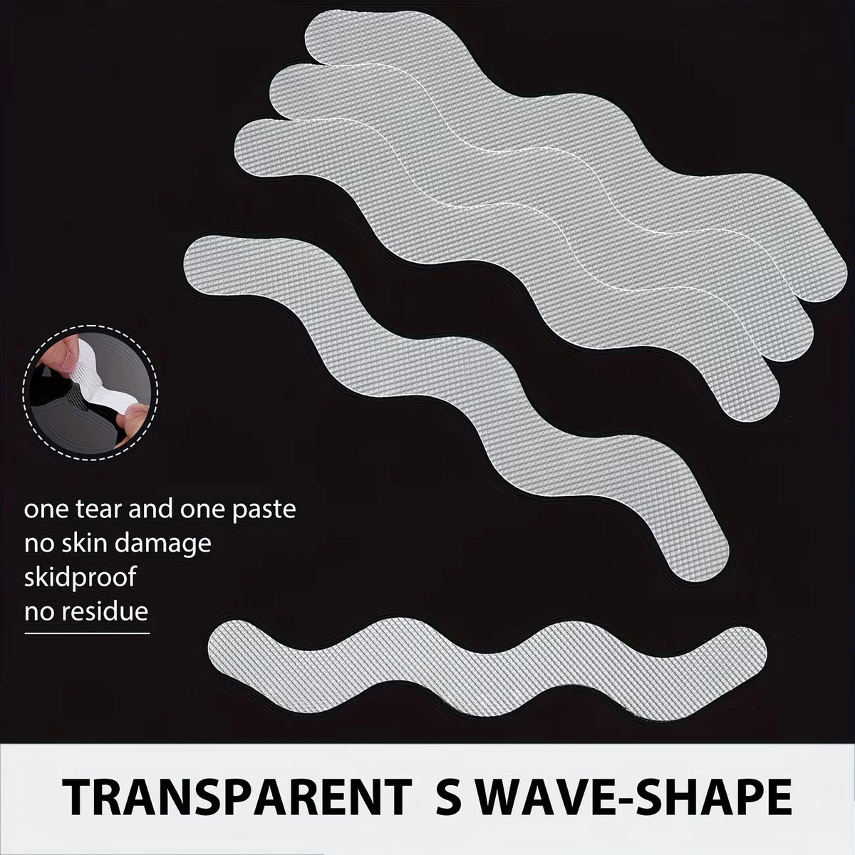 bandes antidérapantes autocollantes transparentes douche baignoire escalier sol sécurité maison motif rayures