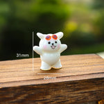 ornements animaux mignons figurines verre cartoon coeurs lunettes rubans maison jardin chambre decoration diys