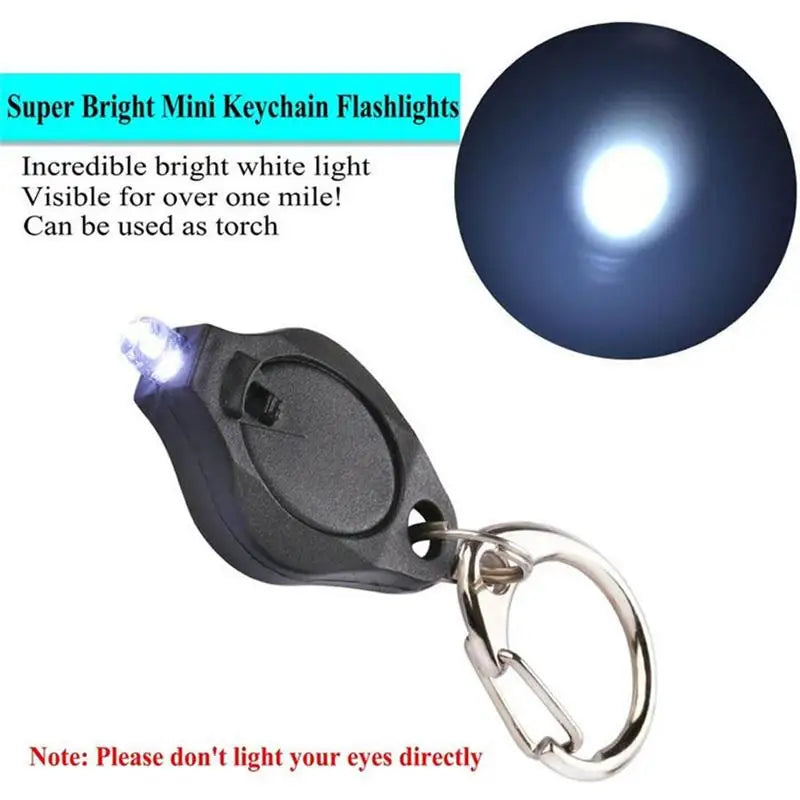 lampe poche portable mini led porte cle usb noir bouton pression
