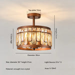 lampe cristal bronze moderne élégante lumière chaude neutre transparent chambre salon