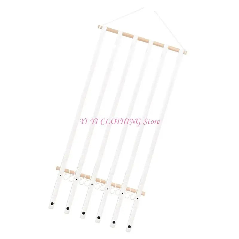 porte accessoires cheveux blanc moderne suspension clips cheveux tissu bohème organisation cheveuxcoration intérieure