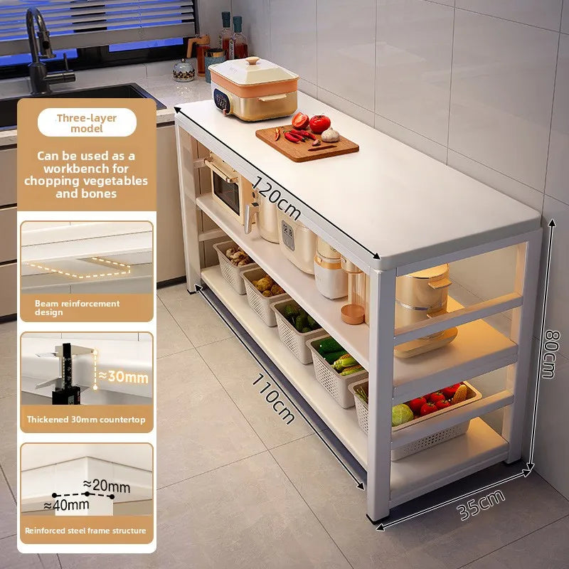 meuble cuisine blanc moderne tiroirs tablettes roulettes multifonctionnel 120cm 60cm 80cm