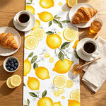 tableau citron chemis table imprimé fleurs motifs fruits décoration saisonnière été printemps rustique extérieurintérieur