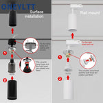 Spot LED moderne or blanc noir ampoule gu10 murale surface fixations vis