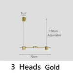lampe suspendue moderne or câble ajustable flux lumineux 2000 82000 led certification rohs cem