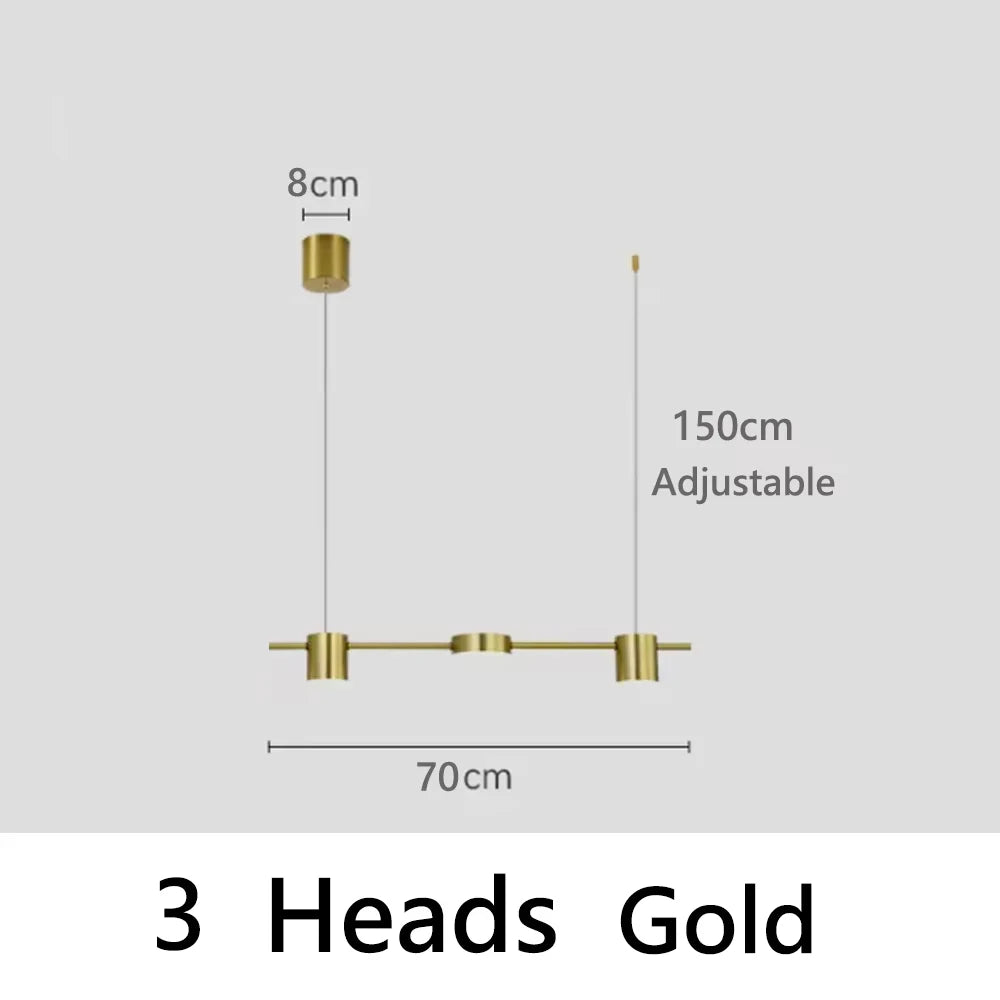 lampe suspendue moderne or câble ajustable flux lumineux 2000 82000 led certification rohs cem