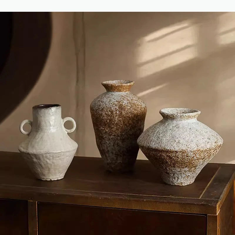 vase céramique rustique zen minimaliste beige marron blanc cassé orange naturellements