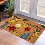 tapis d'entrée girafe antidérapant moderne bienvenue salon bain extérieur 30x50cm 40x60cm 50x80cm