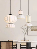 suspension lumineuse moderne soie rayures horizontales blanc noir 2000 82000 lumens chambre étude