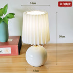 lampe table moderne plissée blanc rose orange 5w led 60lm certifiée ul ccc