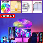 lampe led nuage multicolore moderne adhésive ruban led contrôleur chambre