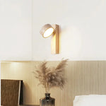 lampe murale led bois naturel interrupteur tissu beige moderne fixée cuisine chambre