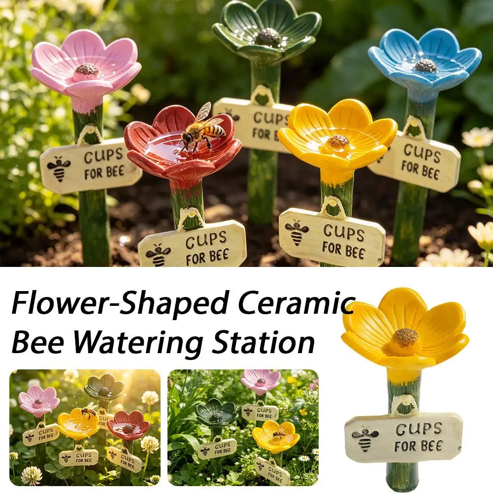station d'arrosage abeilles fleur rouge moderne motifs abeillesDecoration jardin exterieur