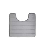 tapis bain doux texturé gris clair kit moderne deux tailles toilette