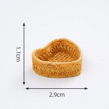 panier tressé bambou orange rustique décoration intérieure poignées bois artisanal chambre salon cadeau adulte