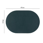 tapis table moderne marron beige bleu clair noir imperméable résistant l'huile uni sans fixation
