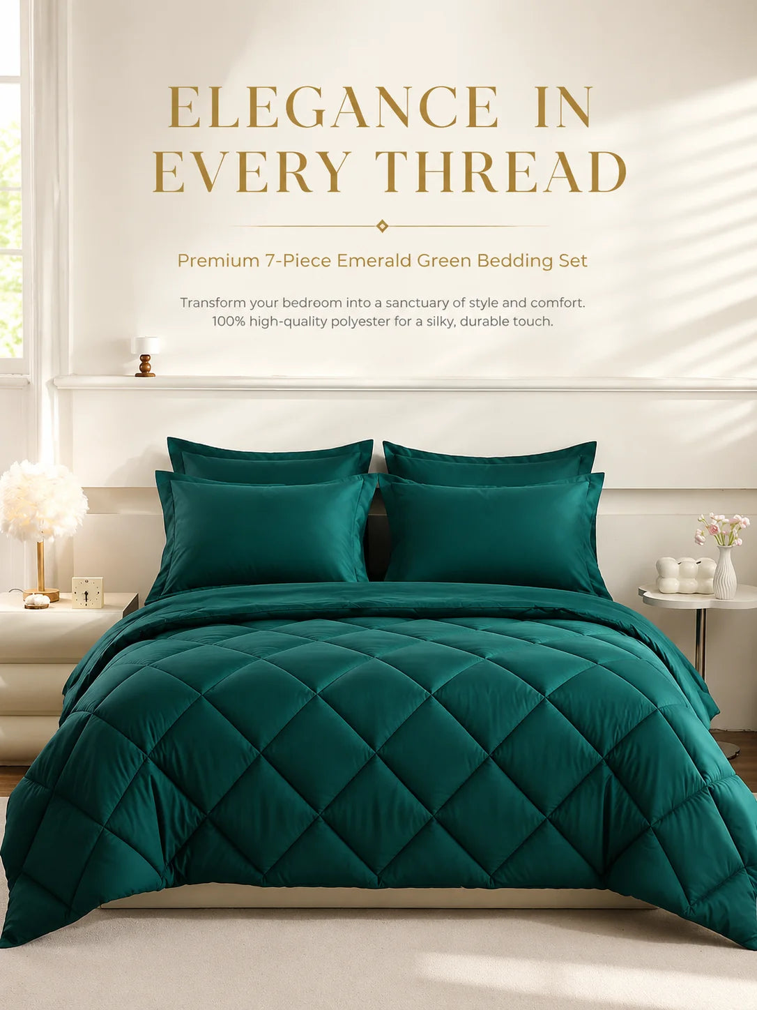 ensemble literie vert foncé texture quadrillée moderne housses oreiller drap plat housse couette elasticées