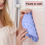 tapis massage pieds silicone texturé picots bleu clair sans fil brosse nettoyage salle bain