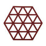 tapis table silicone moderne bleu blanc rouge noir géométrique hexagon linéaire respectueux environnement