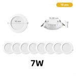 éclairage led downlight spot 12w 20w blanc moderne clips opaques 95mm 185mm