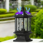 lampe solaire led extérieure verre transparent classique bronze industrielle éclairage public vintage autonomie aluminium