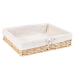 panier rangement tissé bambou beige brun clair rustique multiple utilisation bohème doublure opacité