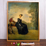 kit broderie point croix motifs scéniques peinture moderne toile coton 11ct diamant painting kit