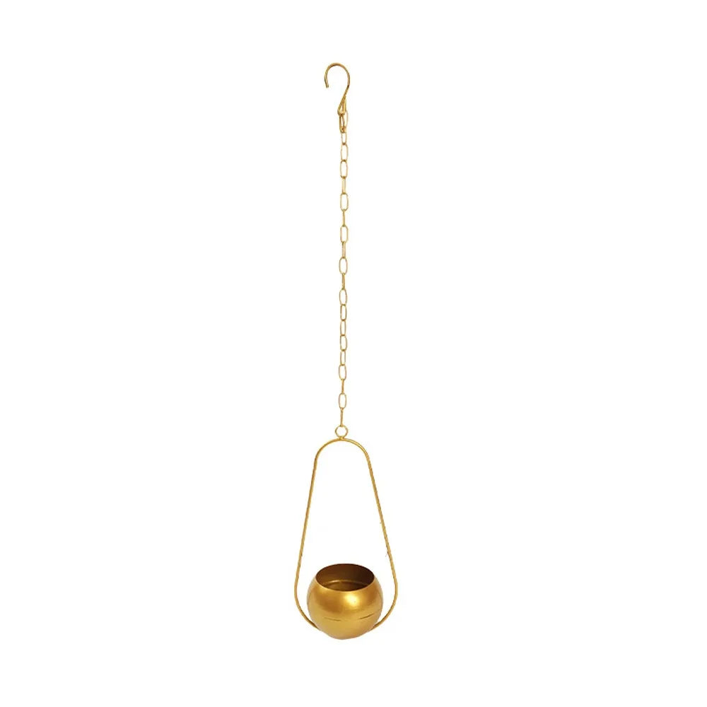 pots fleurs suspendus or noir modernes minimalistes chaîne résistants usure