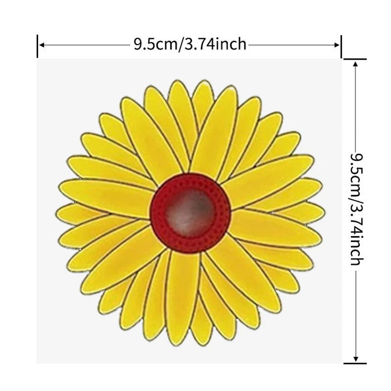 pièges mouches stickers autocollants fleurs décoratives jaunes rouges transparents intérieurextérieur 20pcs