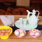 accessoires poupées résine cruche plateau coupes décor maison poupée traditionnelle coréenne