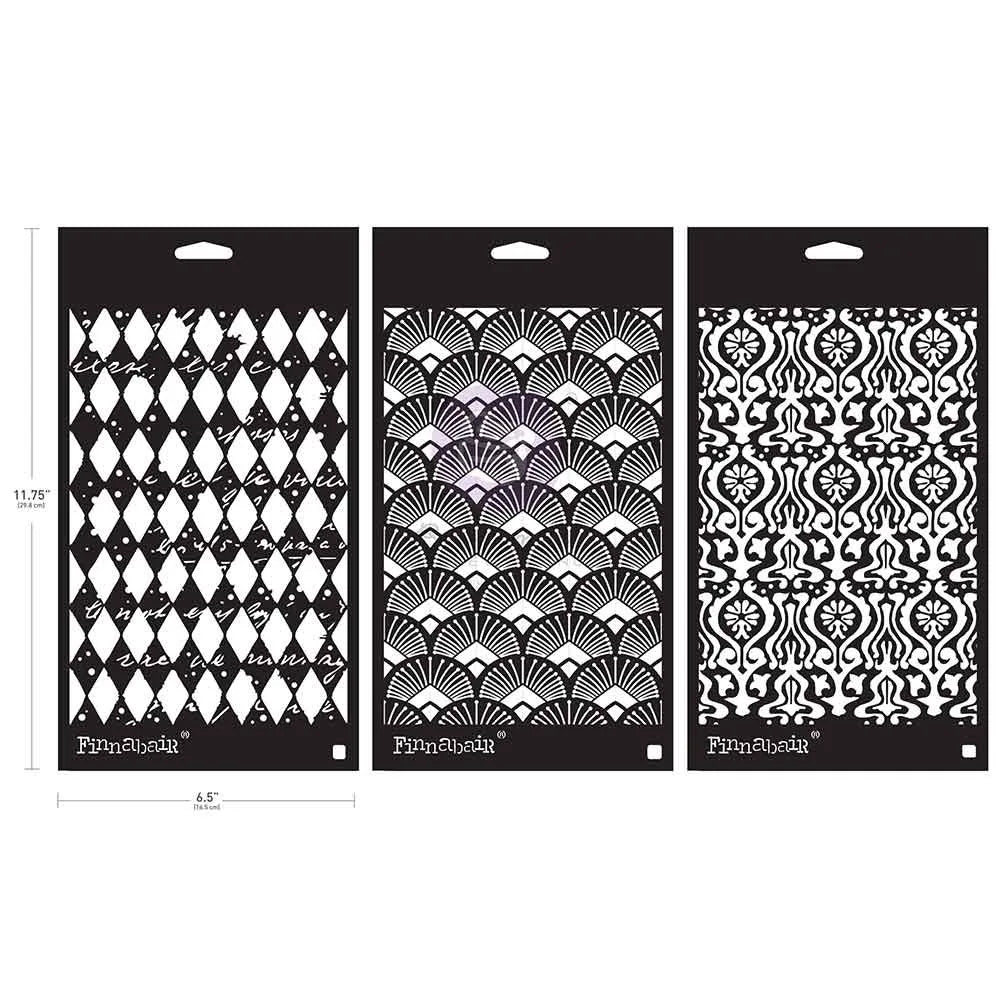 pochoirs acier découpes géométriques floraux clips art déco moderne