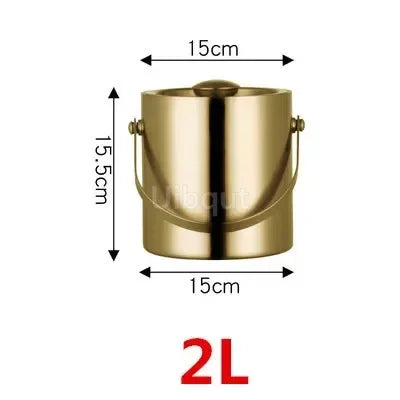 cuve vin acier inoxydable poignées vin whisky champagne seau glace