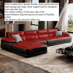 canapé d'angle moderne noir beige coussins géométriques 220cm 250cm 280cm 310cm 340cm
