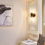 Lampes murales modernes or verre translucemur blanc éclairage chambre coucher salon trois couleurs