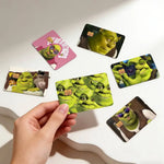 autocollants protection cartes bancaires face monstre vert shrek résistants rayures set pièces moderne illustratif