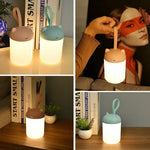 lampe table rechargeable veilleuse led rose clair vert pastel moderne animalier contrôle tactile