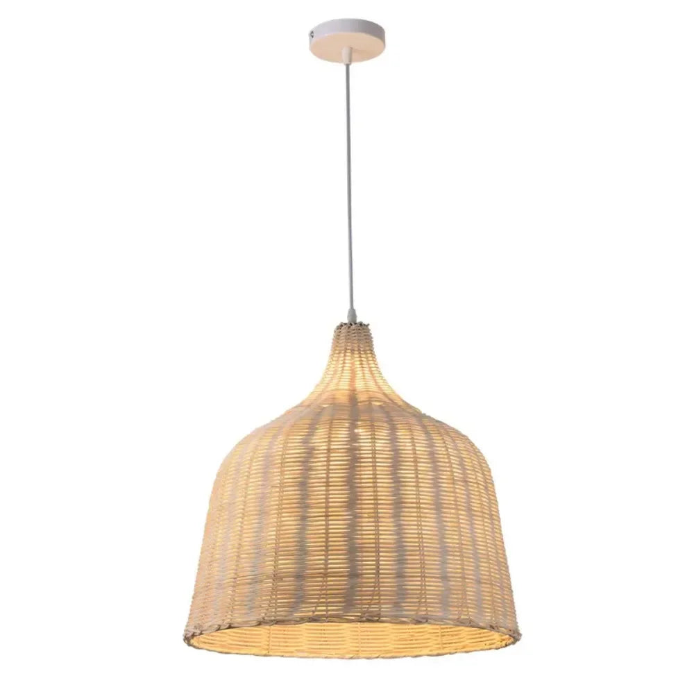 suspension rotin naturel moderne lampes suspendues rayures horizontales 3000k opacité chambre restaurant