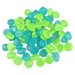 décoration extérieure galets lumineux bleu vert modernes semi translucides 300pcs