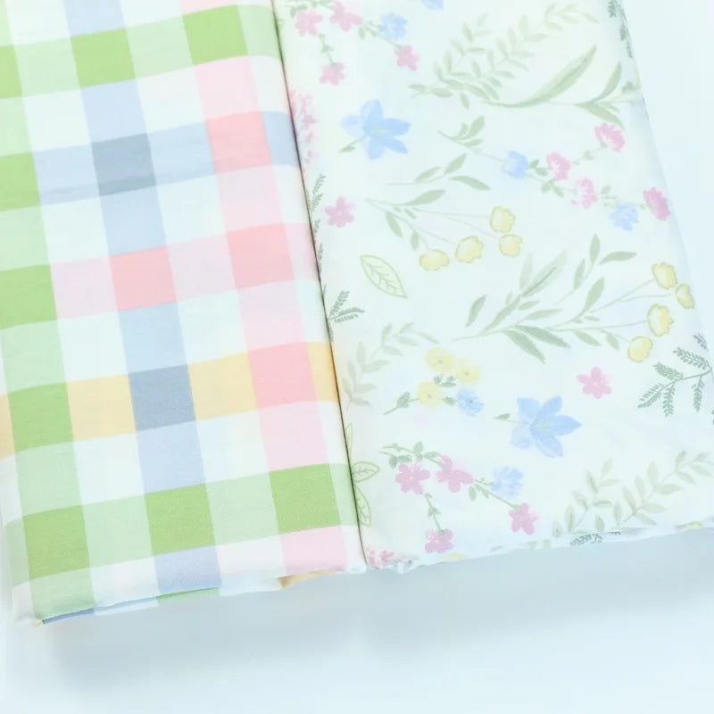 tissu coton imprimé carreaux multicolores tissu floral dégradable 160cm bricolage maison