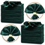 serviettes table satin rouge classiques 30x30cm coton opaques
