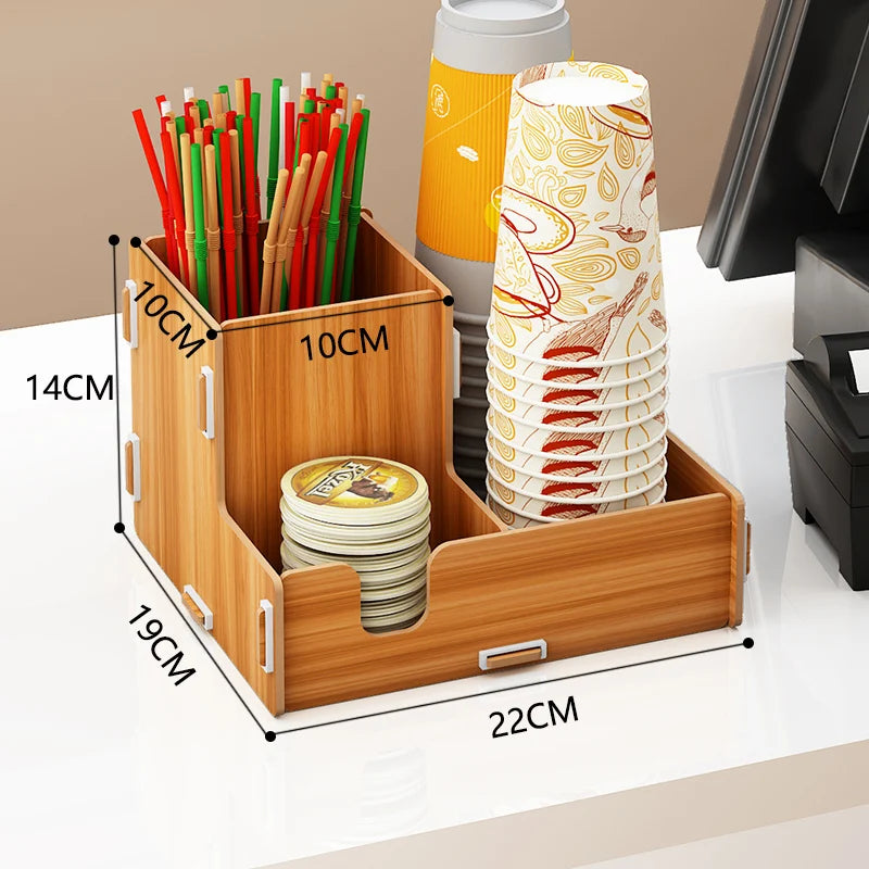 support tasse bambou bois naturel accessoires bar salon thé moderne