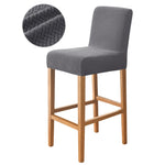 Housse chaise haute tissu géométrique moderne gris adhésif interchangeablewasherable
