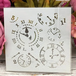 gabarits peinture moderne motifs géométriques horloges feuilles spirales blanc opaques