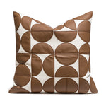 coussin géométrique laine coton contemporain beige gris noir décoratif sofa lit voiture